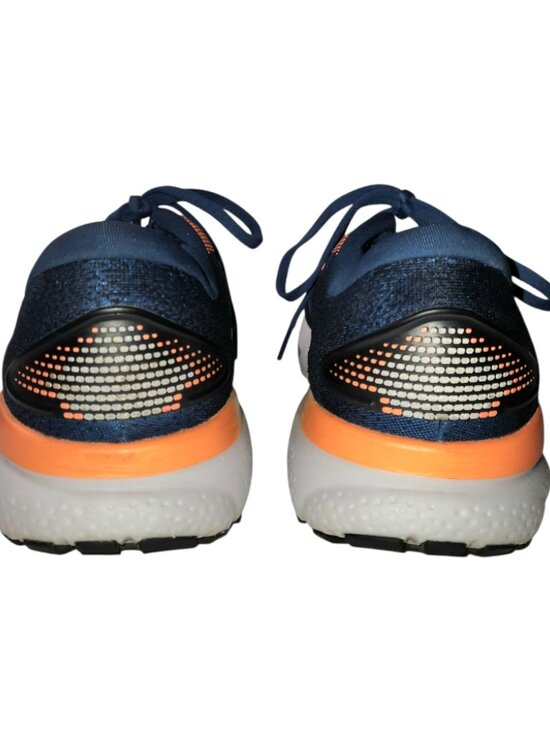 Brooks Ghost 16 Athletic Running Shoes Men\'s Size 12 D Medium Blue Orange White